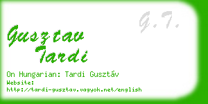 gusztav tardi business card